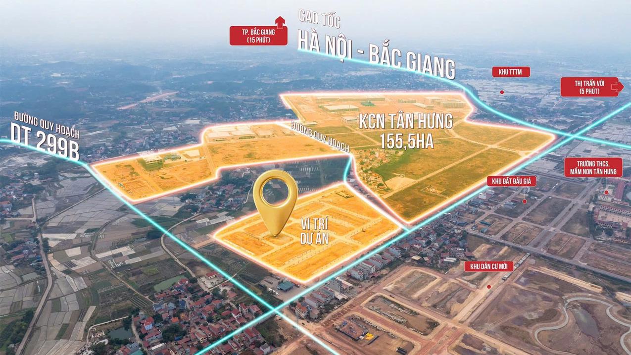 Bán đất nền liền kề tại đường Tỉnh lộ 295, Tân Hưng, Bắc Giang diện tích 75-112m2 chỉ từ 2 tỷ