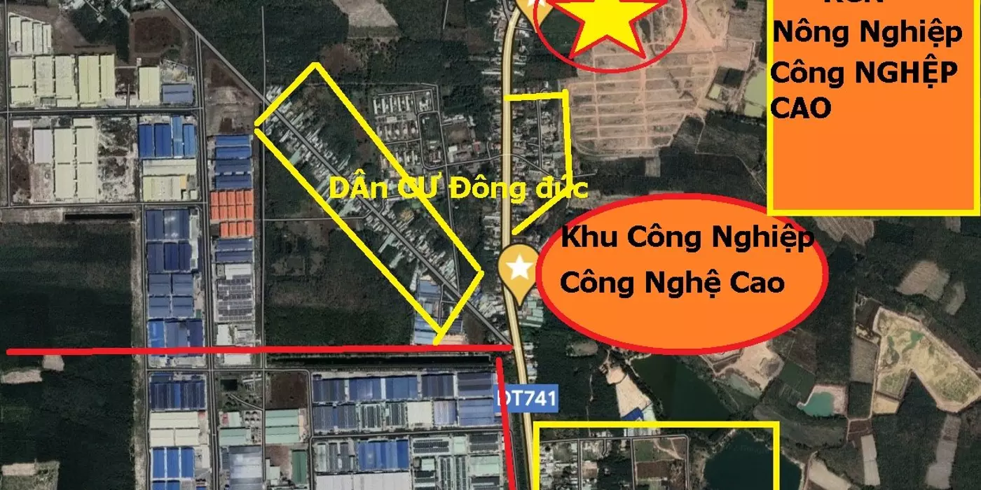 Mặt tiền DT741, Trung tâm 5 KCN lớn, Hỗ trợ ngân hàng 12 - 18 tháng, giá ưu đãi từ CDT