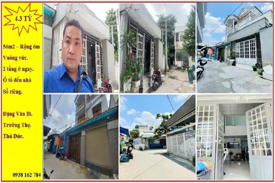 Bán gấp nhà 2 tầng-56m2-Hẻm ô tô -Gần Mặt tiền -Đặng Văn Bi-Trường Thọ-Thủ Đức