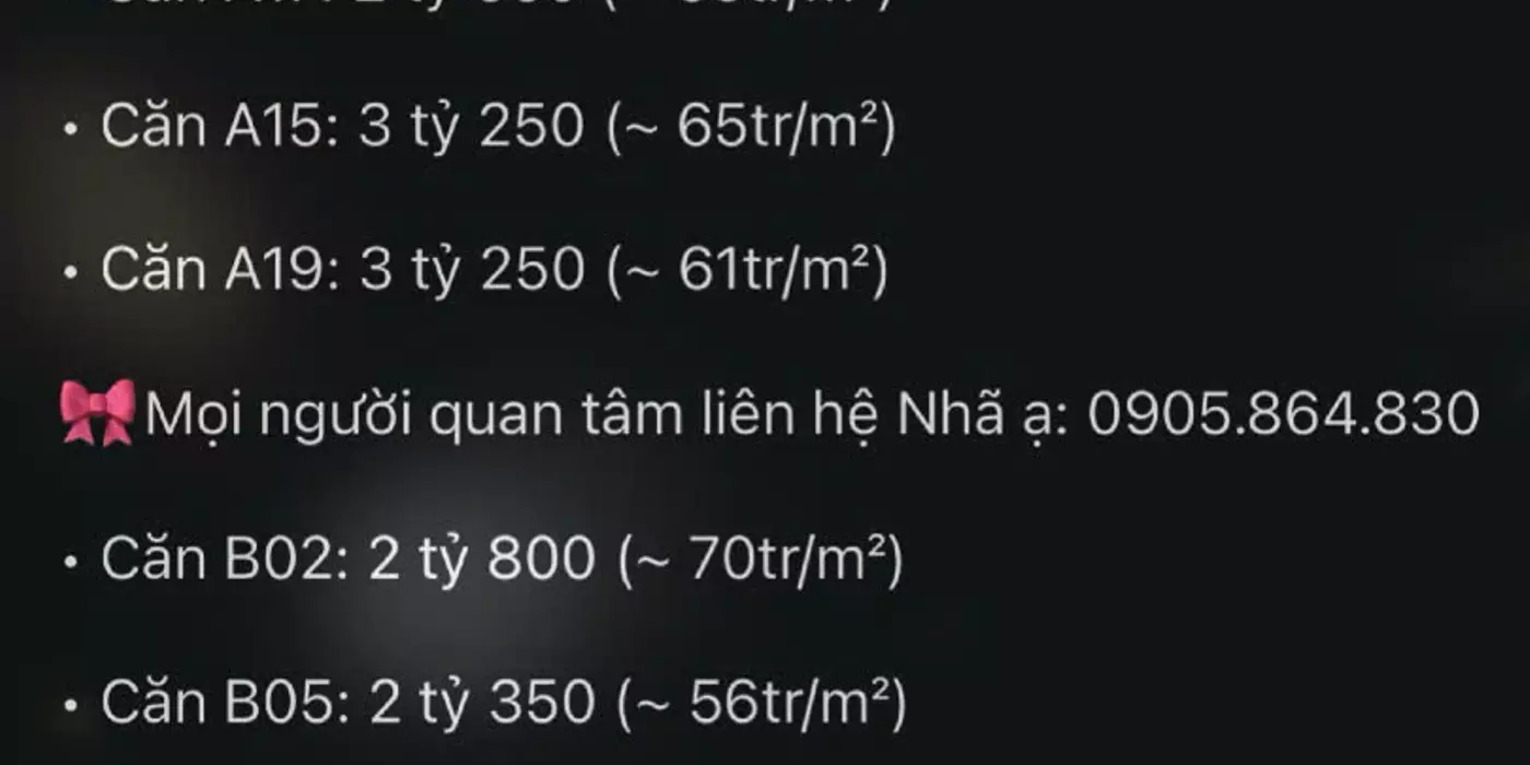 Giỏ hàng các căn hộ biển đang bán tại tòa Panorama, Nha Trang mới nhất