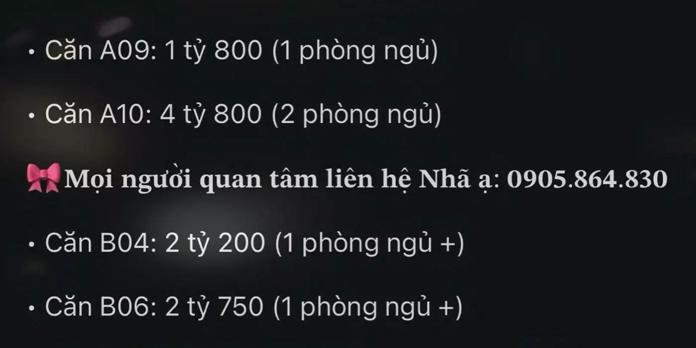 Giỏ hàng các căn hộ biển đang bán tại tòa Scenia Bay, Nha Trang mới nhất