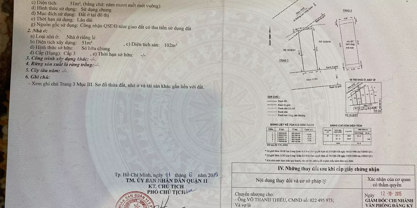 Bán nhà riêng 2 mặt tiền đường 12m, chính chủ