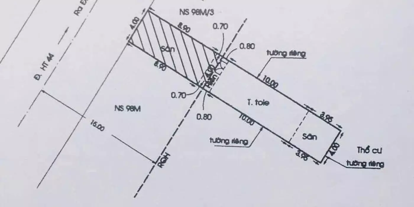 Bán Nhà (4x25) Mặt Tiền Đường Hiệp Thành 44, Q12. (Cách 20m ra Nguyễn Thị Búp)