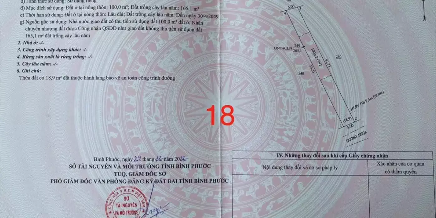 BÁN LÔ ĐẤT NỀN THỔ CƯ MẶT TIỀN NHUỰA NHÀ NƯỚC