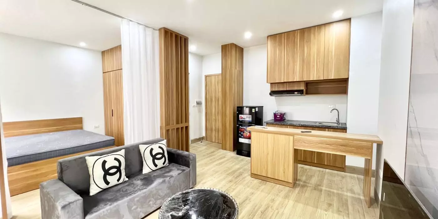 Cho thuê căn hộ tại 466 Bưởi, Ba Đình. 40m2, 1 khách 1 ngủ - Full nội thất