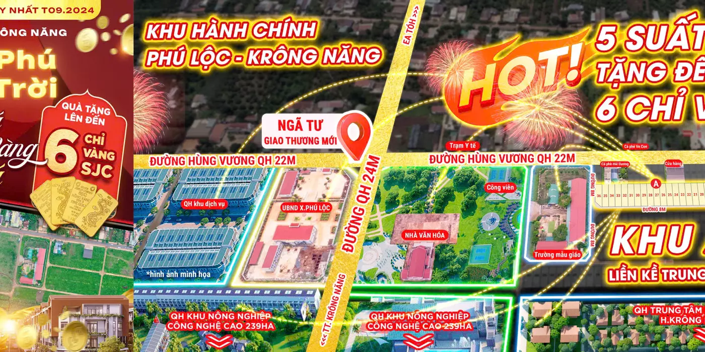 Bán đất nền Phú Lộc tại trung tâm Krông Năng