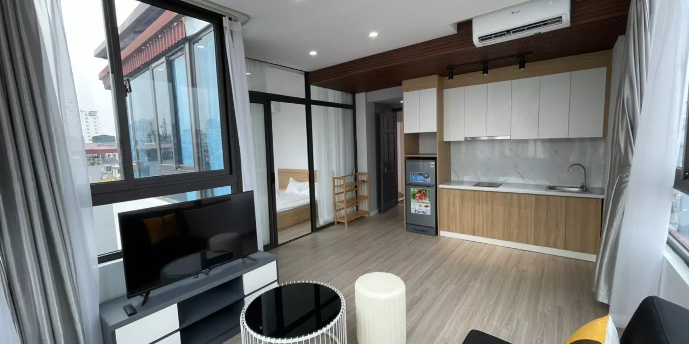 CỰC HIẾM Cho thuê căn hộ 1k1n, đầy đủ tiện nghi tại 444 Đội Cấn, Ba Đình