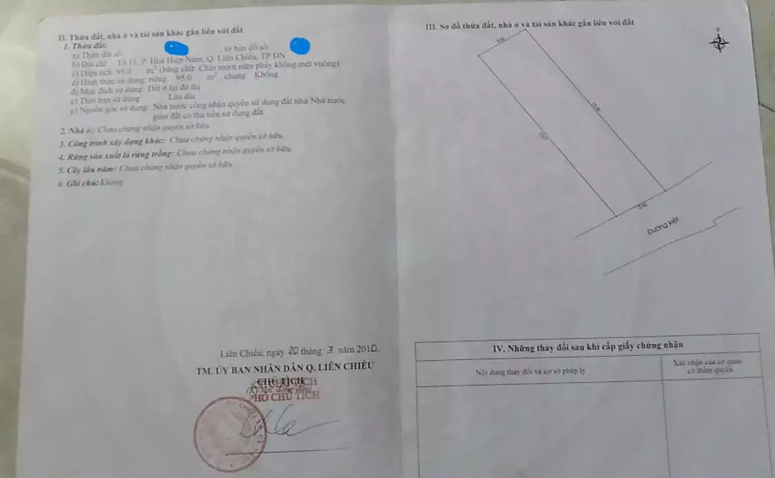 Bán đất chính chủ khu vực Nguyễn Tất Thành kéo dài- Liên Chiểu Đà Nẵng