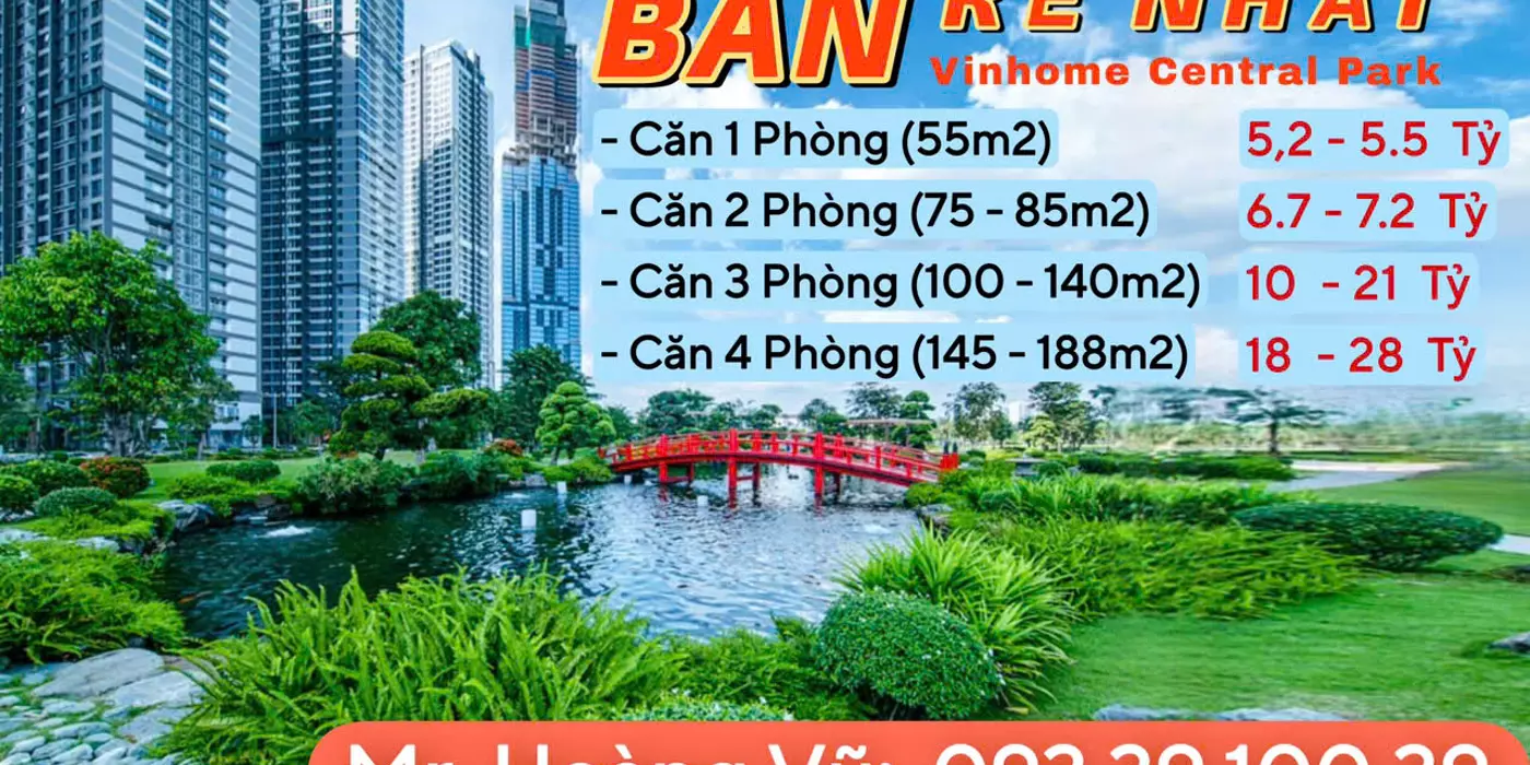 Bán căn hộ Vinhomes Central Park: 1PN=5tỷ2, 2PN=6tỷ7, 3PN=10tỷ 4PN=18tỷ. Hàng thật giá thật.LH: