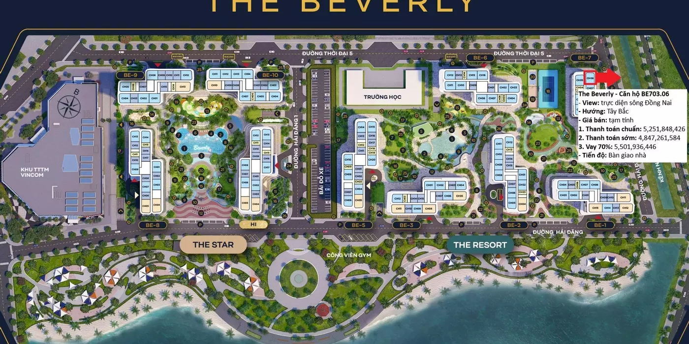 Căn hộ Beverly nhận nhà ngay giỏ hàng chủ đầu tư. Duy nhất 1 căn view sông dưới 5 tỷ. LH 0964340640