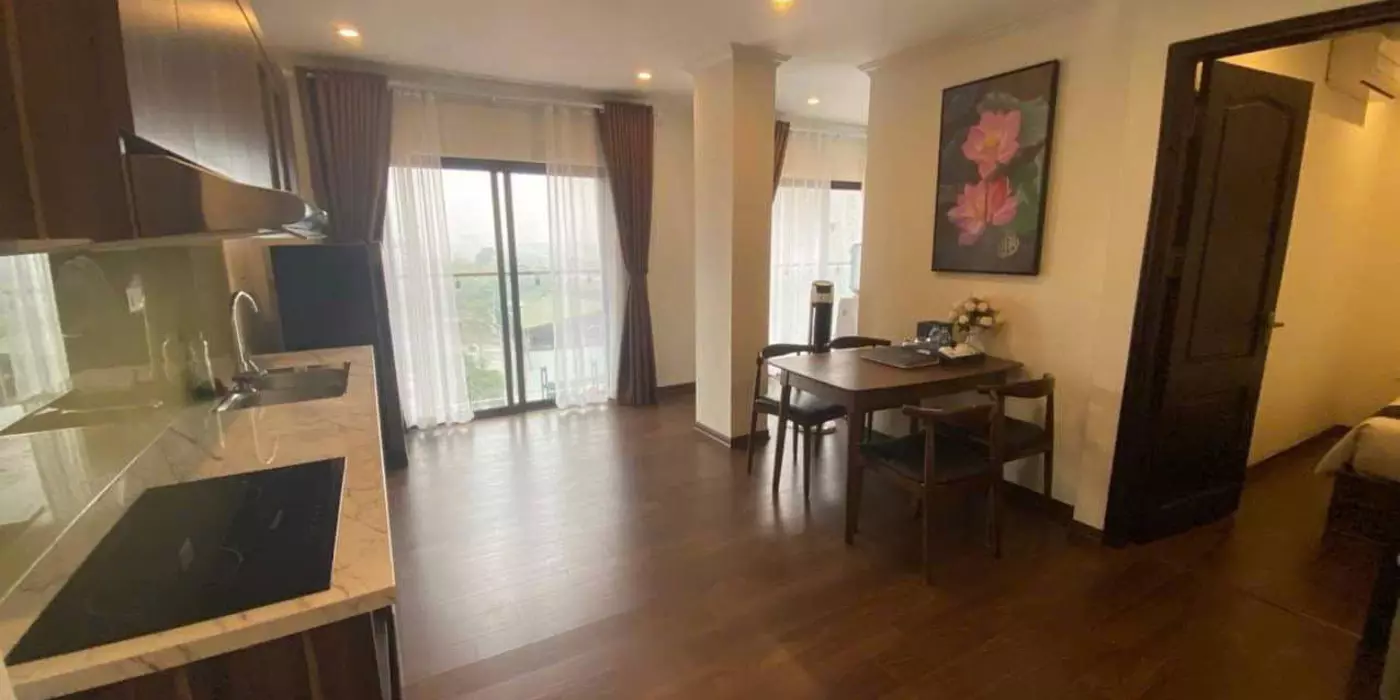 ( Hiếm ) Cho thuê căn hộ cao cấp 70m2, 2k1n, đầy đủ tiện nghi tại 236 Võ Chí Công, Tây Hồ