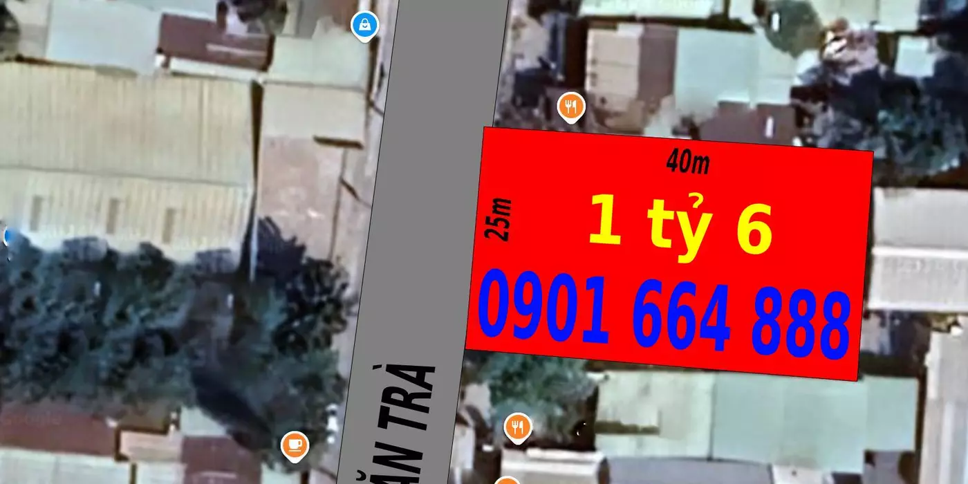 Bán nhanh lô đất 1000m² full thổ mặt tiền Trần Văn Trà – Giá quá rẻ chỉ 1tỷ6