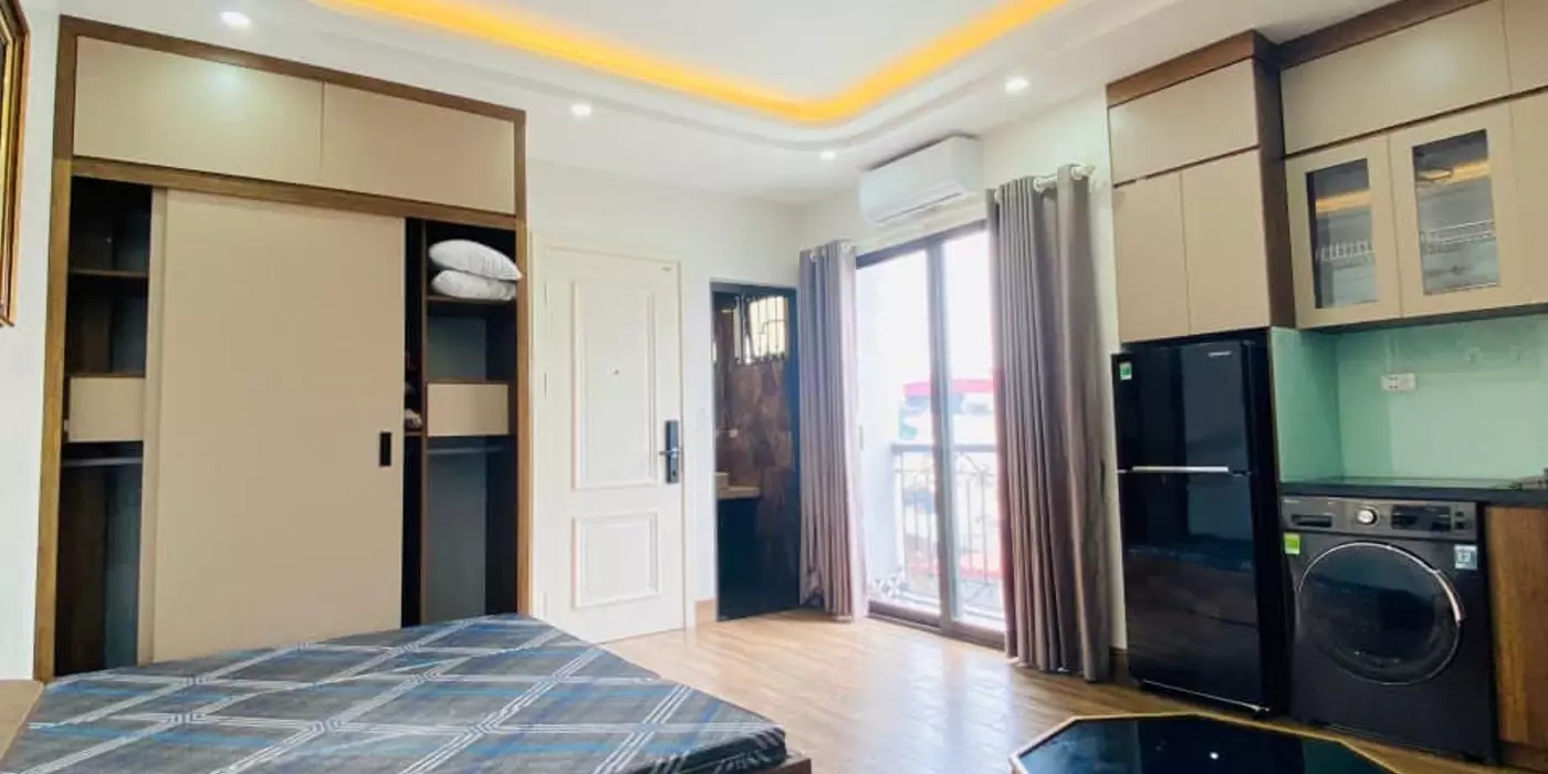 Siêu phẩm phòng mặt phố Cự Lộc-Thanh xuân full đồ có ban công và máy giặt riêng