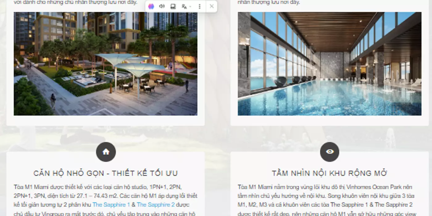 Chính Chủ Cho Thuê Căn Hộ Masteri Waterfront- Vinhome OceanPark 1 - 2N2VS