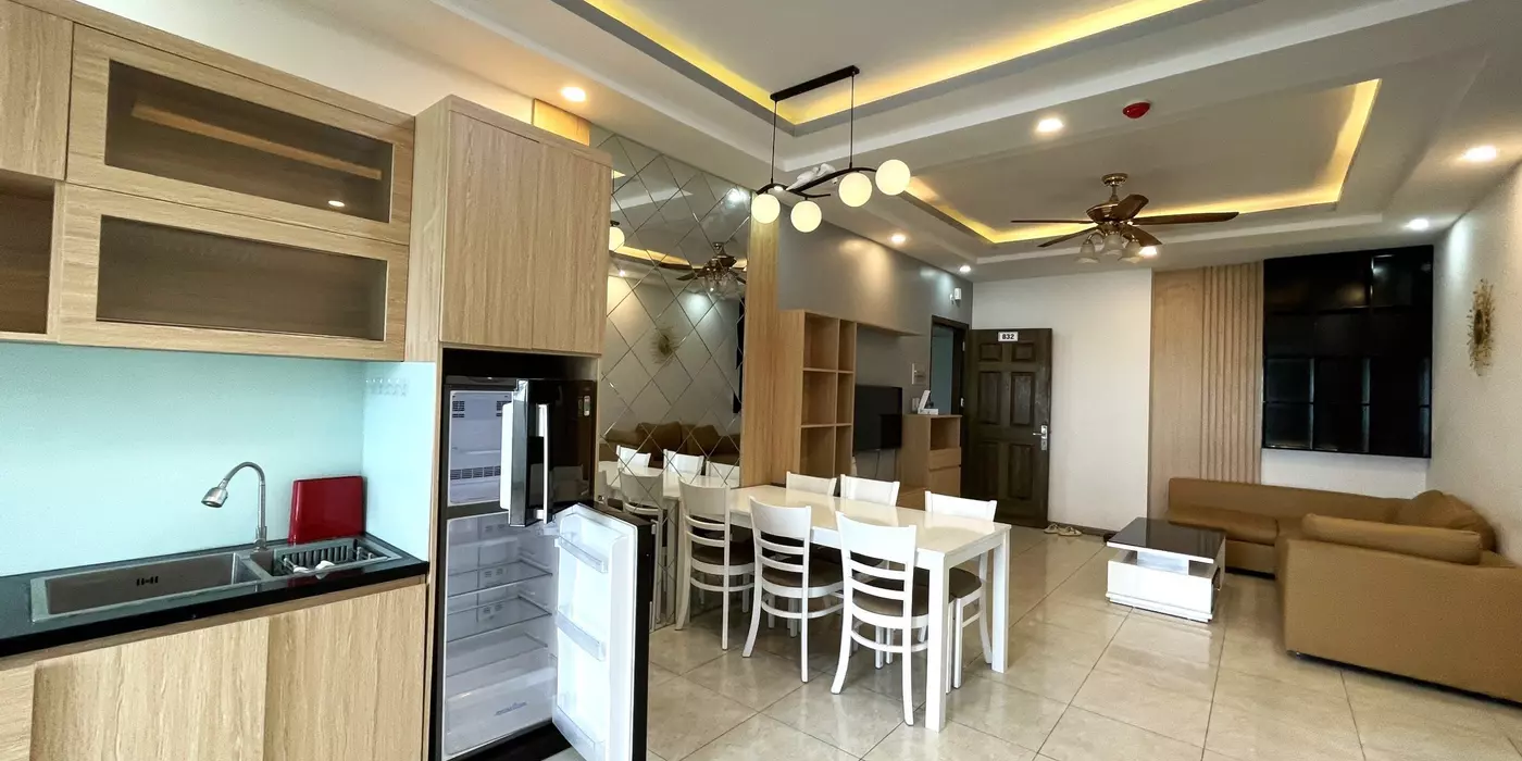 Cho thuê căn hộ 3pn  tòa nhà Mường Thanh Khánh Hòa tầng 8