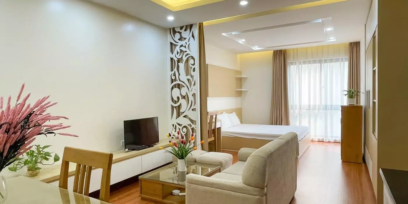 CHO THUÊ CĂN HỘ DỊCH VỤ CAO CẤP TẠI BA ĐÌNH – 1 PHÒNG NGỦ, FULL NỘI THẤT, GIÁ TỐT DT 45M2
