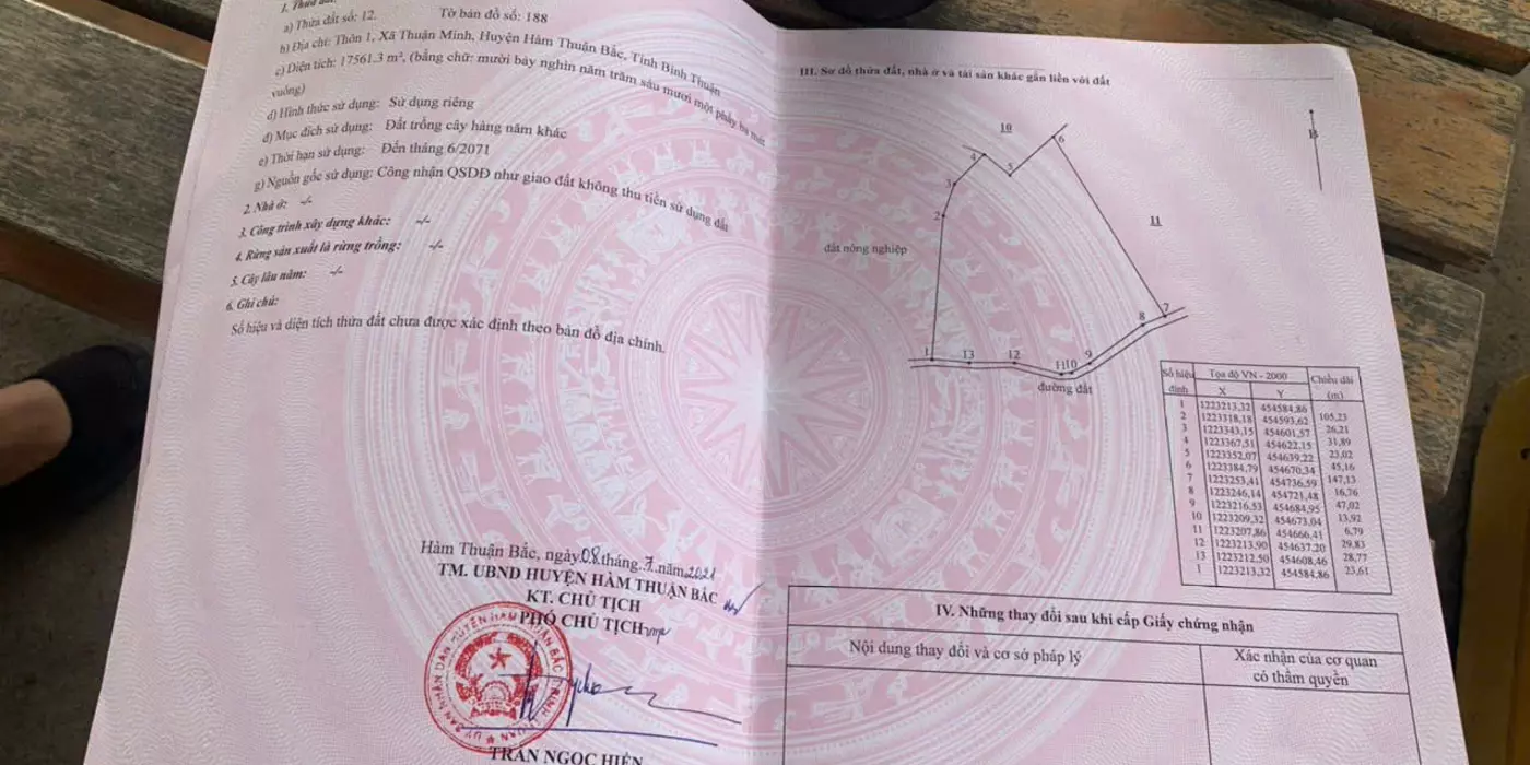 Bán gấp 3 lô đất vị trí tiềm năng Xã Thuận Minh, Hàm Thuận Bắc, Bình Thuận.