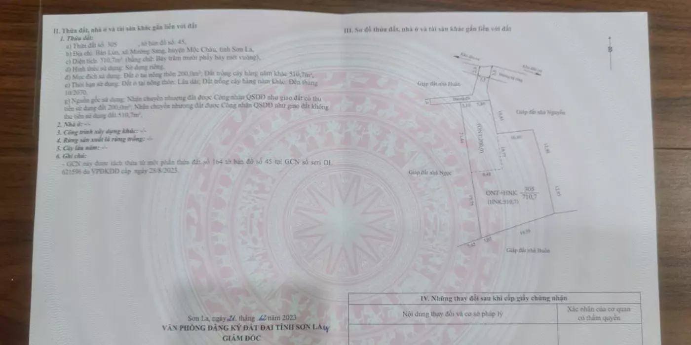 Bán cắt lỗ mảnh đất tại TT Mộc Châu siêu đẹp