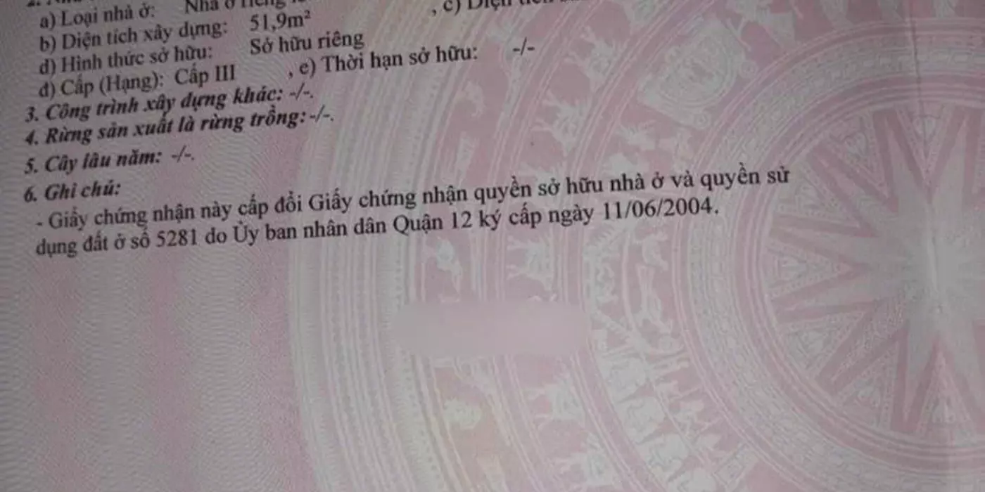 BÁN NHÀ (4x26) 2MT CHỢ ĐÔNG BẮC, TÂN CHÁNH HIỆP, QUẬN 12 GIÁ 8.8 TỶ