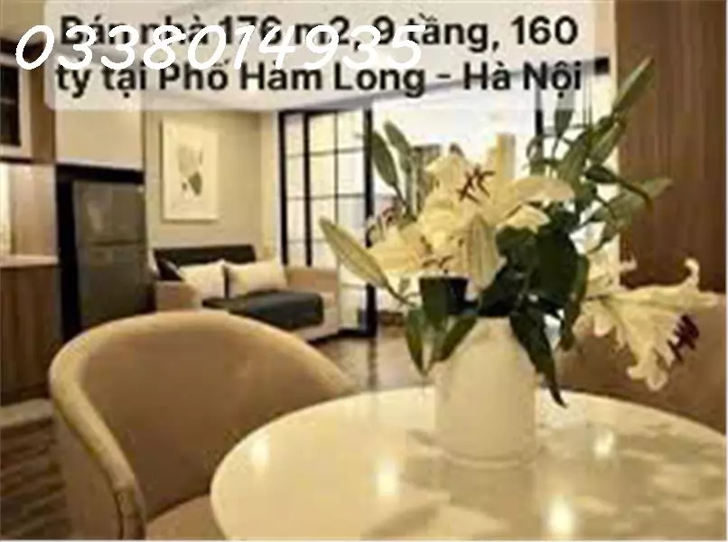 Bán nhà mặt phố Hàm Long, Quận Hoàn Kiếm, Hà Nội, Diện tích 176 m2, xây  9 tầng, sổ đỏ chính chủ.