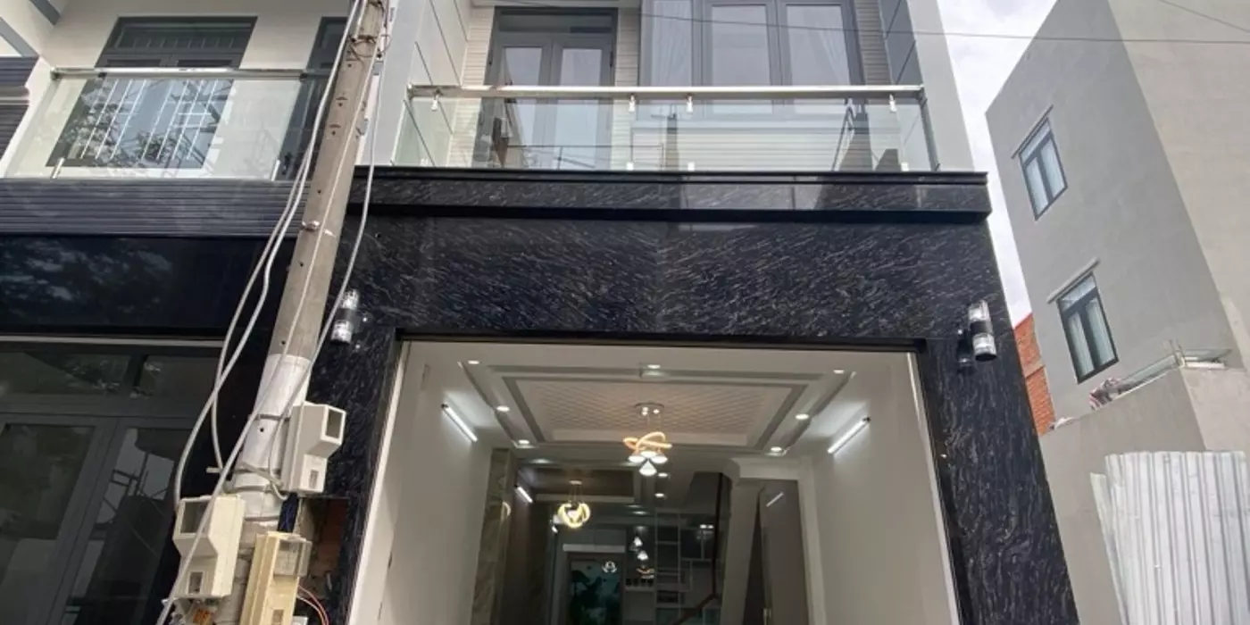 53.5m2 nhà 4 tầng 4x13.5m đường nhựa 7m xe hơi thông, 83 Đào Tông Nguyên Thị Trấn Nhà Bè, 5.85 tỷ