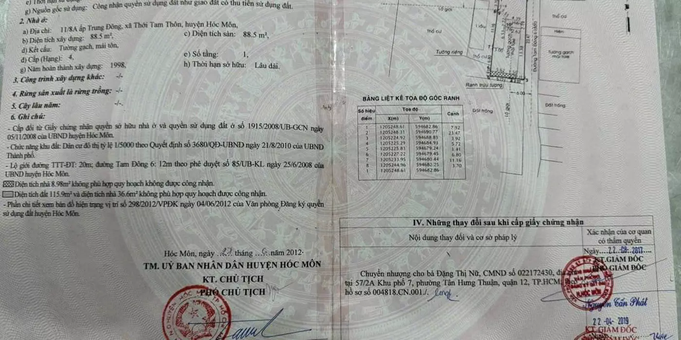 Nhà (8x28) Lô Góc 2 Mặt Tiền Nguyễn Thị Ngâu, Thới Tam Thôn, Hóc Môn Giá 9.7 tỷ