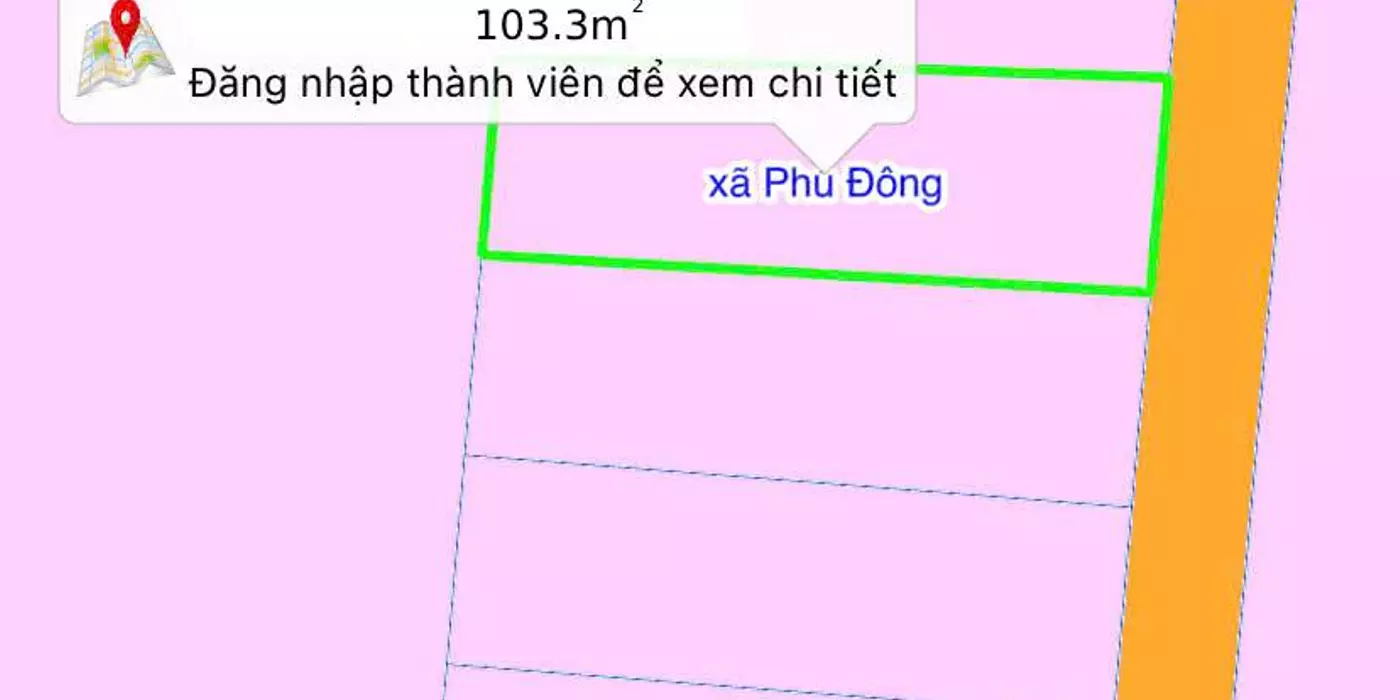 Bán Đất 103,3m² Phú Đông, 50m² Thổ Cư, Đường Ô Tô - 1,25 Tỷ