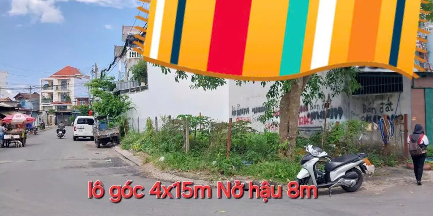 Lô góc 2 mặt tiền đường TÂN THỚI NHẤT02, phường TTN, Q12, dt 66,5m2 (4m/8mx15m) Giá 4,8tỷ