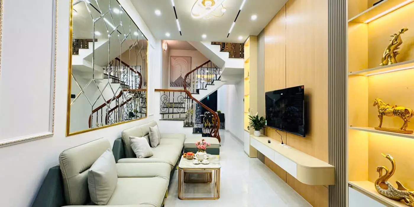 Nhà BA ĐÌNH 46m2 x 4 tầng với 2 thoáng  - cách ô tô đỗ 20M - full nội thất.