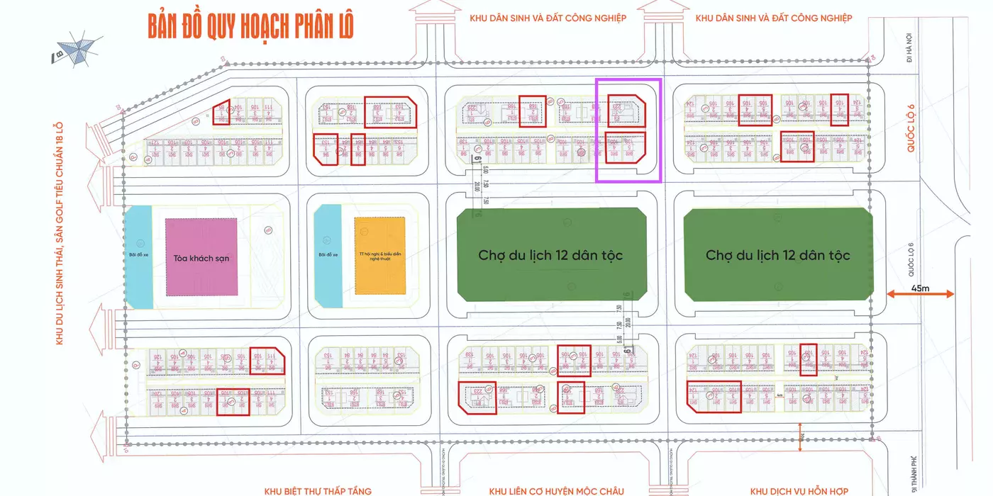 Bán biệt thự/ Shophouse Khu du lịch QG Mộc Châu- Mặt đường QL6- Sổ đỏ lâu dài