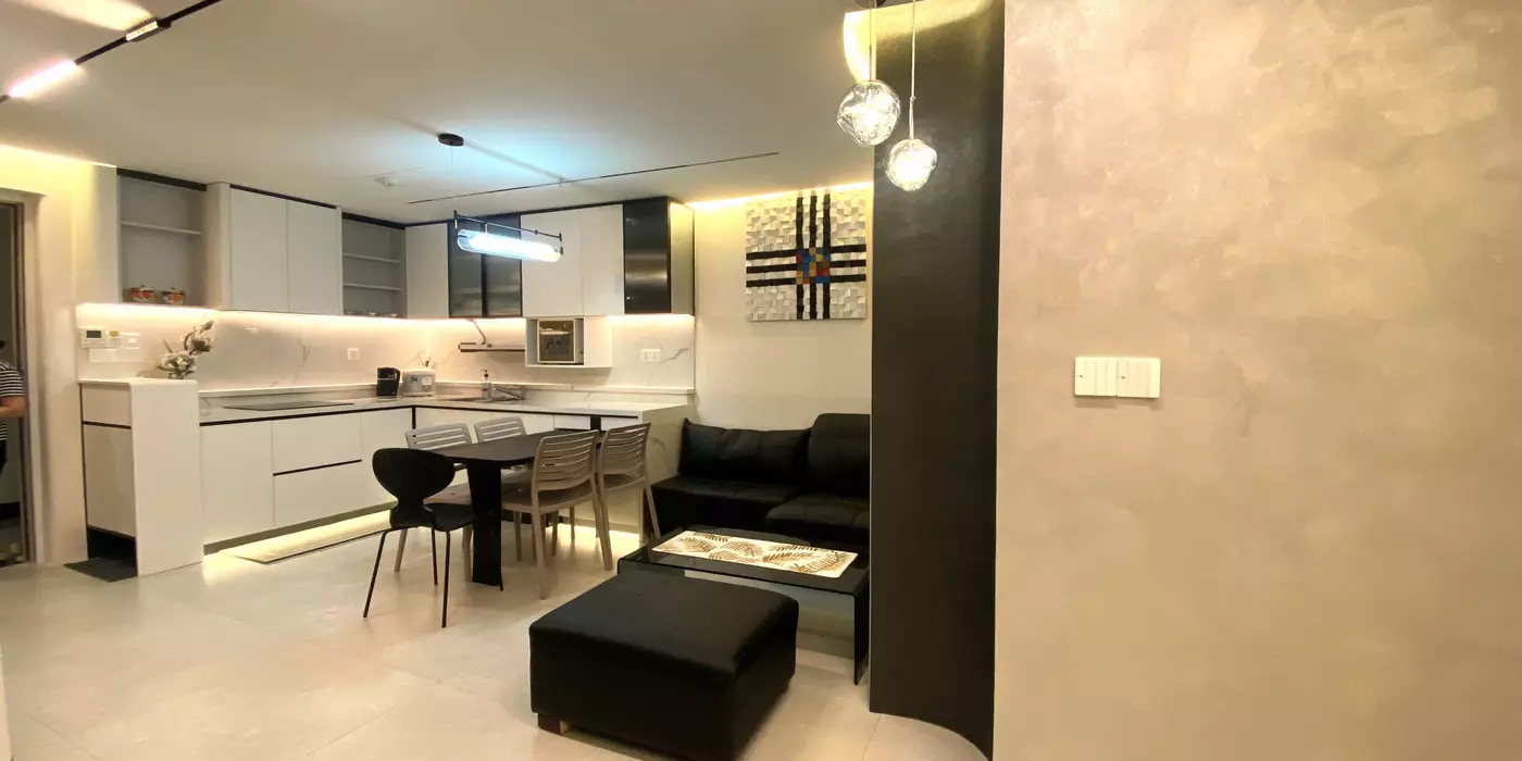 Cho thuê căn hộ 2pn thiết kế hiện đại Gold Coast Nha Trang nội thất mới đẹp giá 35 triệu
