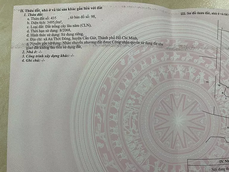 Chính Chủ Cần Bán 2 Thửa Đất Liền Nhau - Đất Vuông Đẹp - Sổ Hồng Chính Chủ  - An Thới Đông, Cần