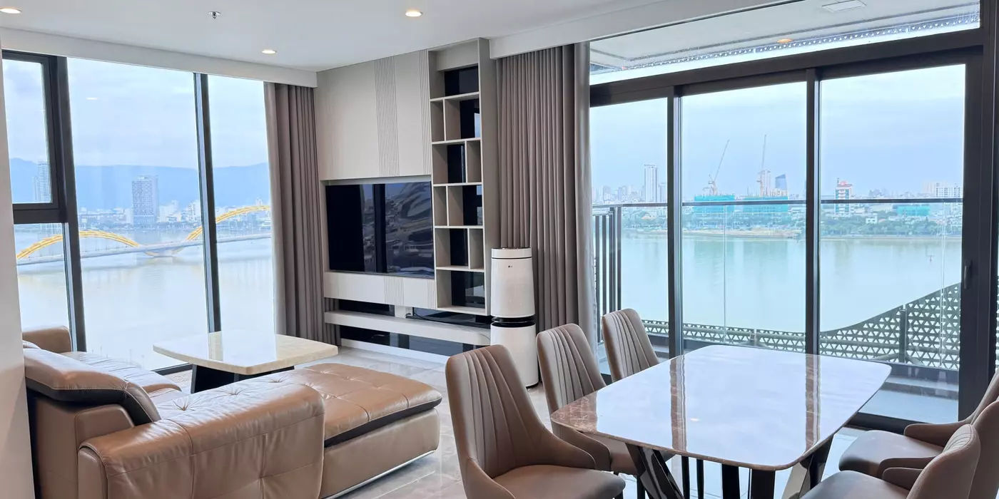 Cho thuê căn hộ 2 phòng ngủ tại tòa nhà Filmore Đà Nẵng tầng 12A mà căn CH12A.02