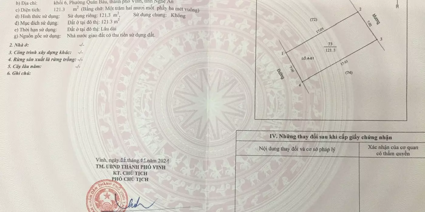 Bán đất đường Xuân Thái (khối 6 Quán Bàu); rộng 7 x sâu 17,4m; Đường 9m có vỉa hè; Giá 3,5 tỷ