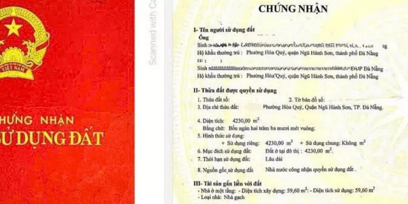 💯 ĐÀ NẴNG: LÔ ĐẤT 4 MẶT TIỀN - DT: 4230M2 -Đ.NAM KỲ KHỞI NGHĨA, NGŨ HÀNH SƠN - NHỈNH 23TR/M2