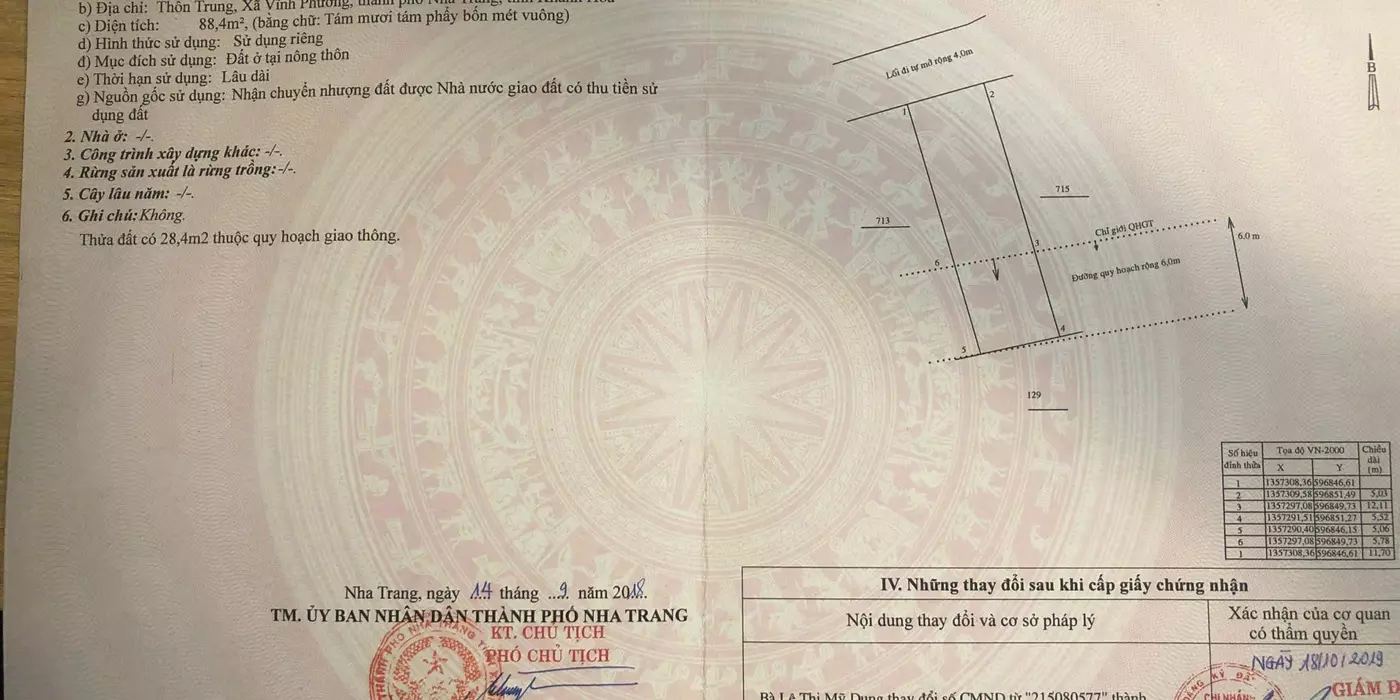 Cần bán nhanh lô Thôn Trung - Vĩnh Phương cách đường chính chỉ 100m GIÁ 980TR
