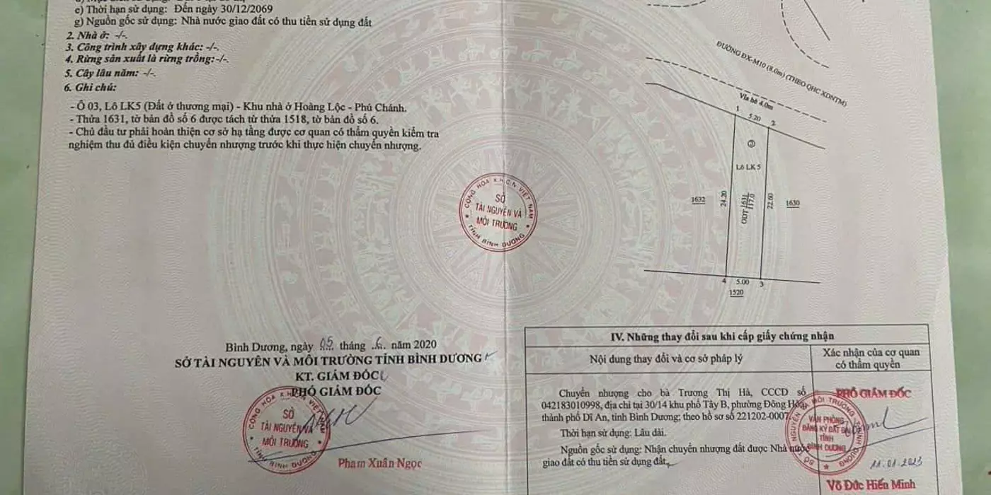 Bán đất thổ cư 117m2, Huỳnh Văn Lũy, Phú Chánh, Tân Uyên, Bình Dương - 25 tr/m2