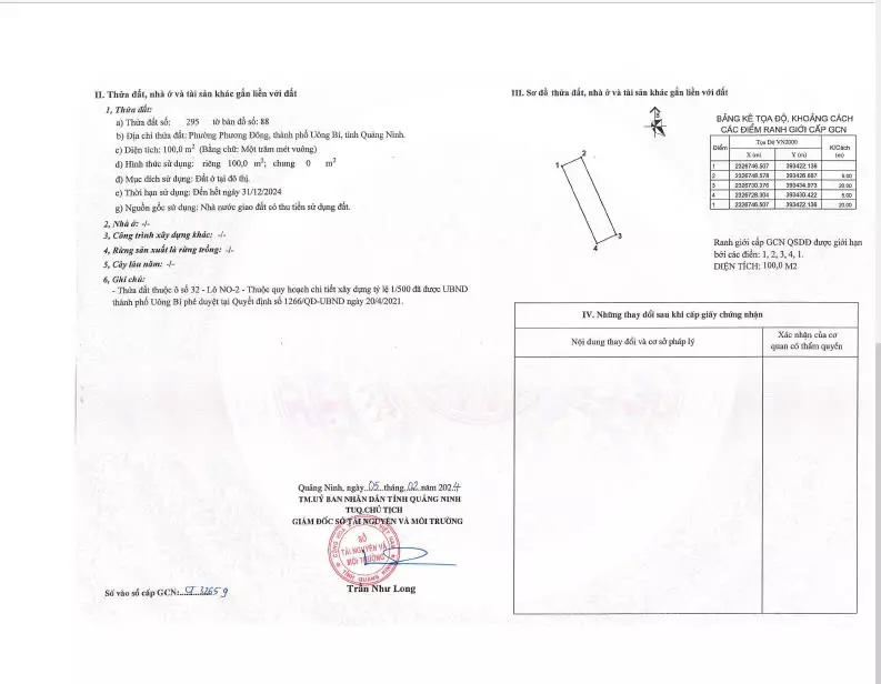 Bán đất nền có sổ đỏ tại Uông Bí Quảng Ninh