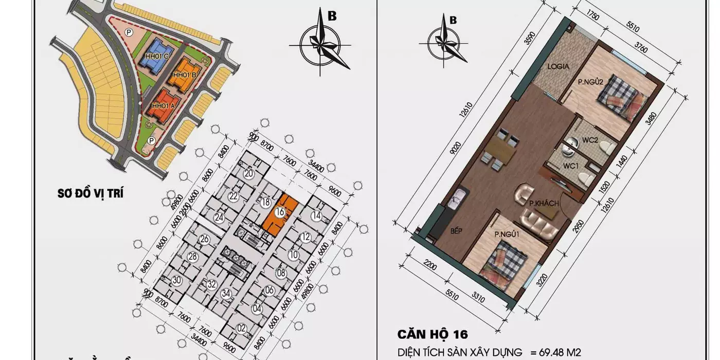 Cần bán gấp căn hộ 70m tầng 11, full nội thất mới tại tòa HH01A KĐT Thanh Hà Cienco 5