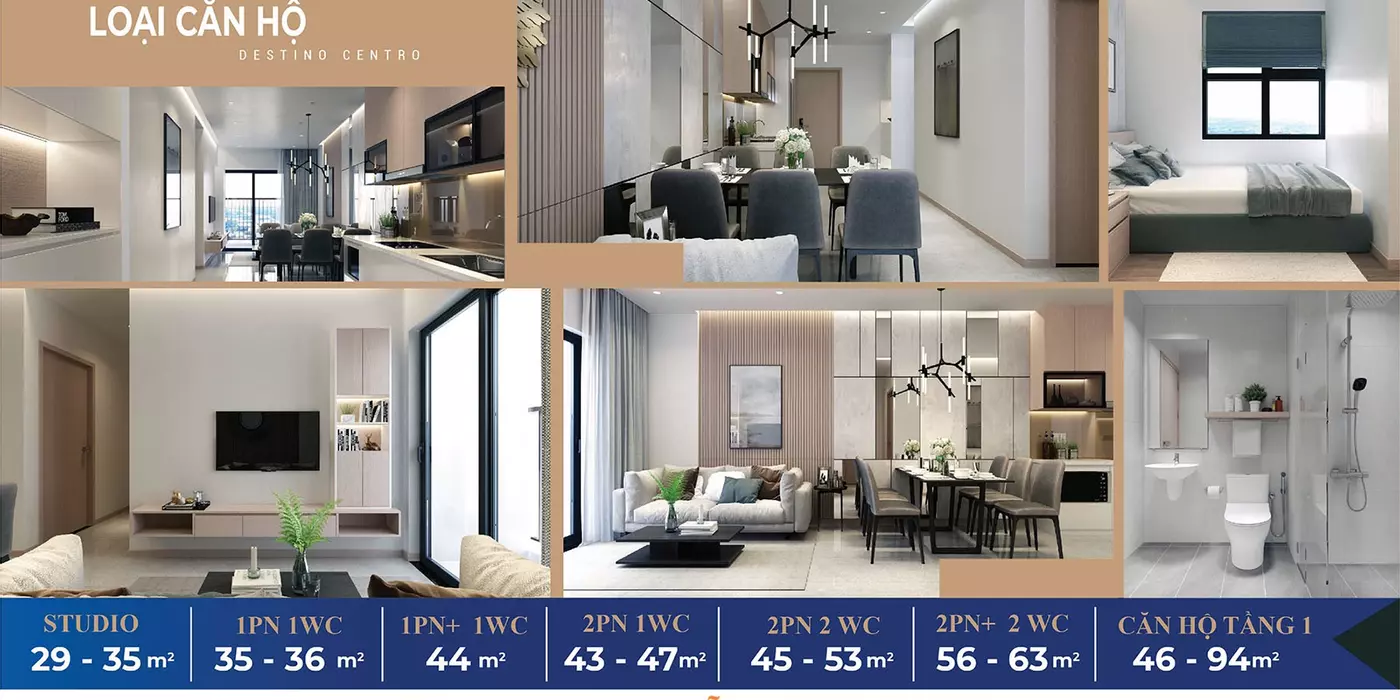 Bán căn hộ 50m2 2PN dự án Destino Centro