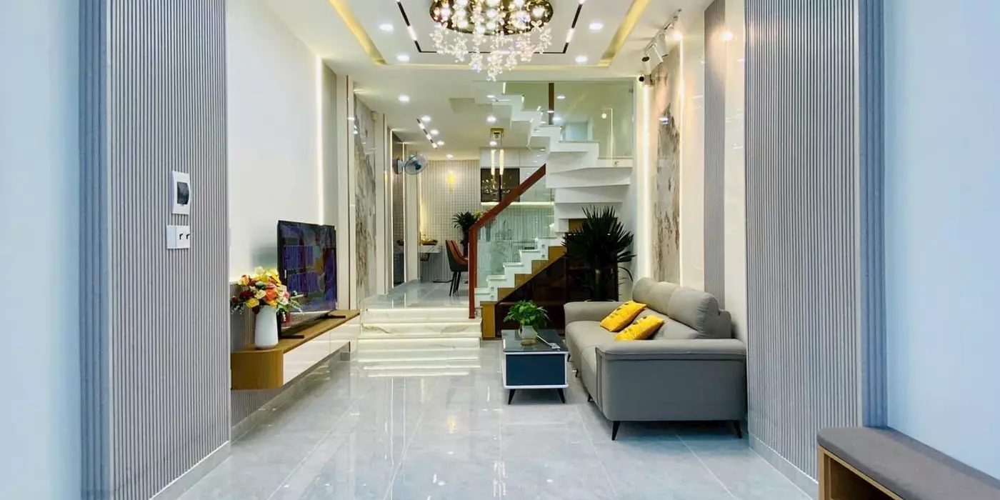 NHÀ MẶT TIỀN ĐƯỜNG SỐ 1 -PHƯỜNG 13 -  GÒ VẤP - XE HƠI NGỦ TRONG NHÀ - THIẾT KẾ HIỆN ĐẠI - 3 PHÚT