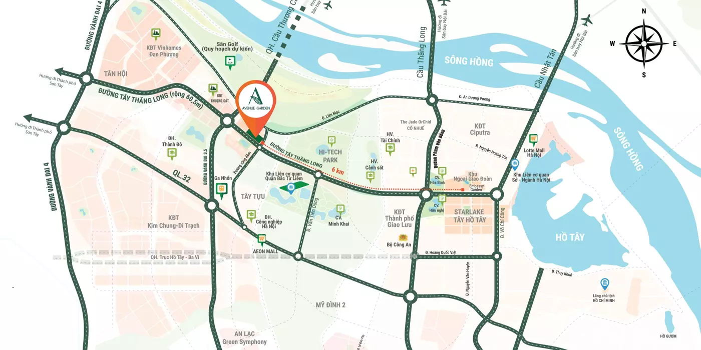 Cho thuê shophouse, biệt thự Avenue Garden trung tâm quận Bắc Từ Liêm
