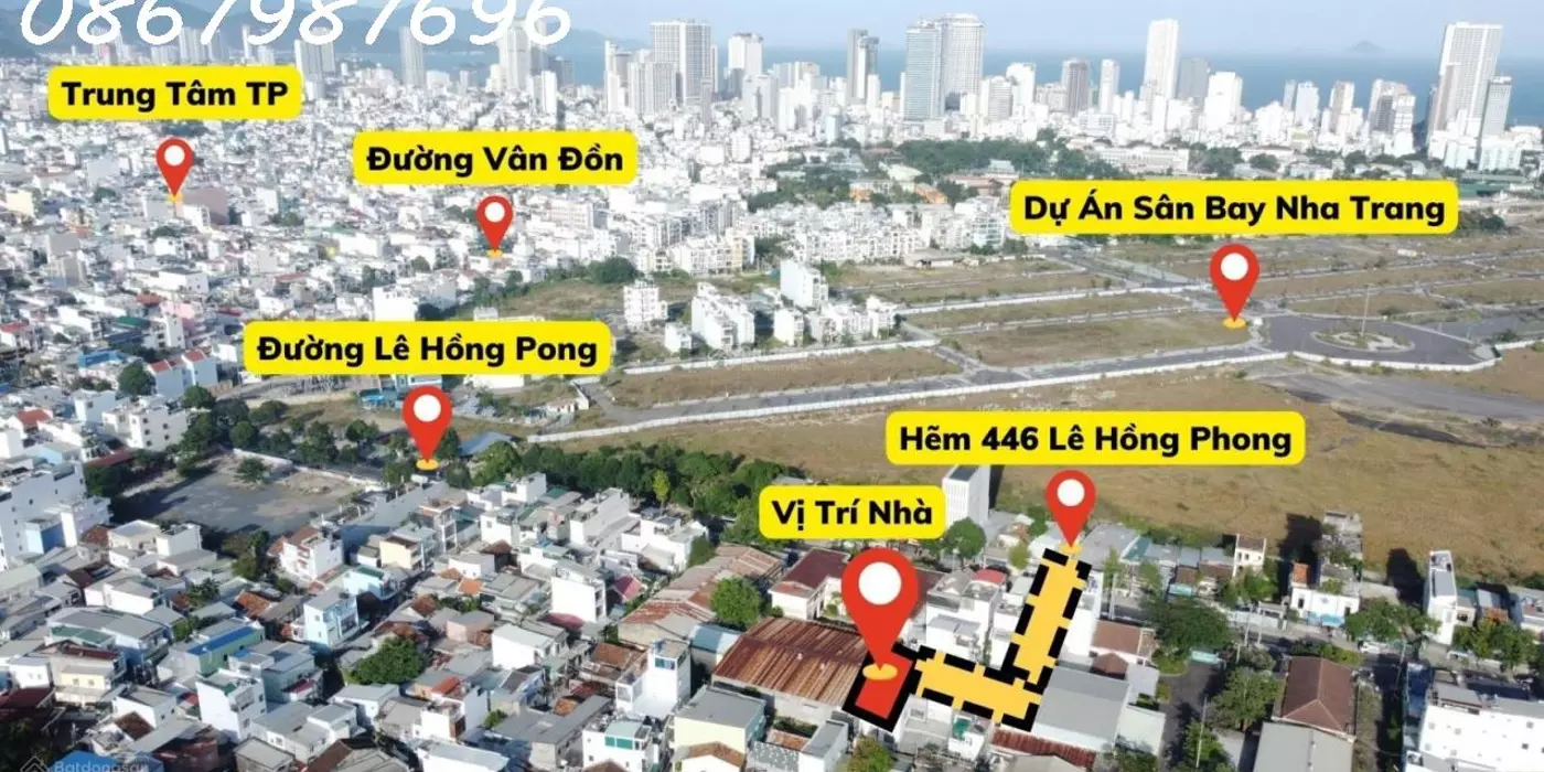 Bán hoặc Cho Thuê Nhà 3 Tầng Hẻm Lê Hồng Phong, Nha Trang - 6 Phòng Ngủ, Giá 28 Triệu/m²