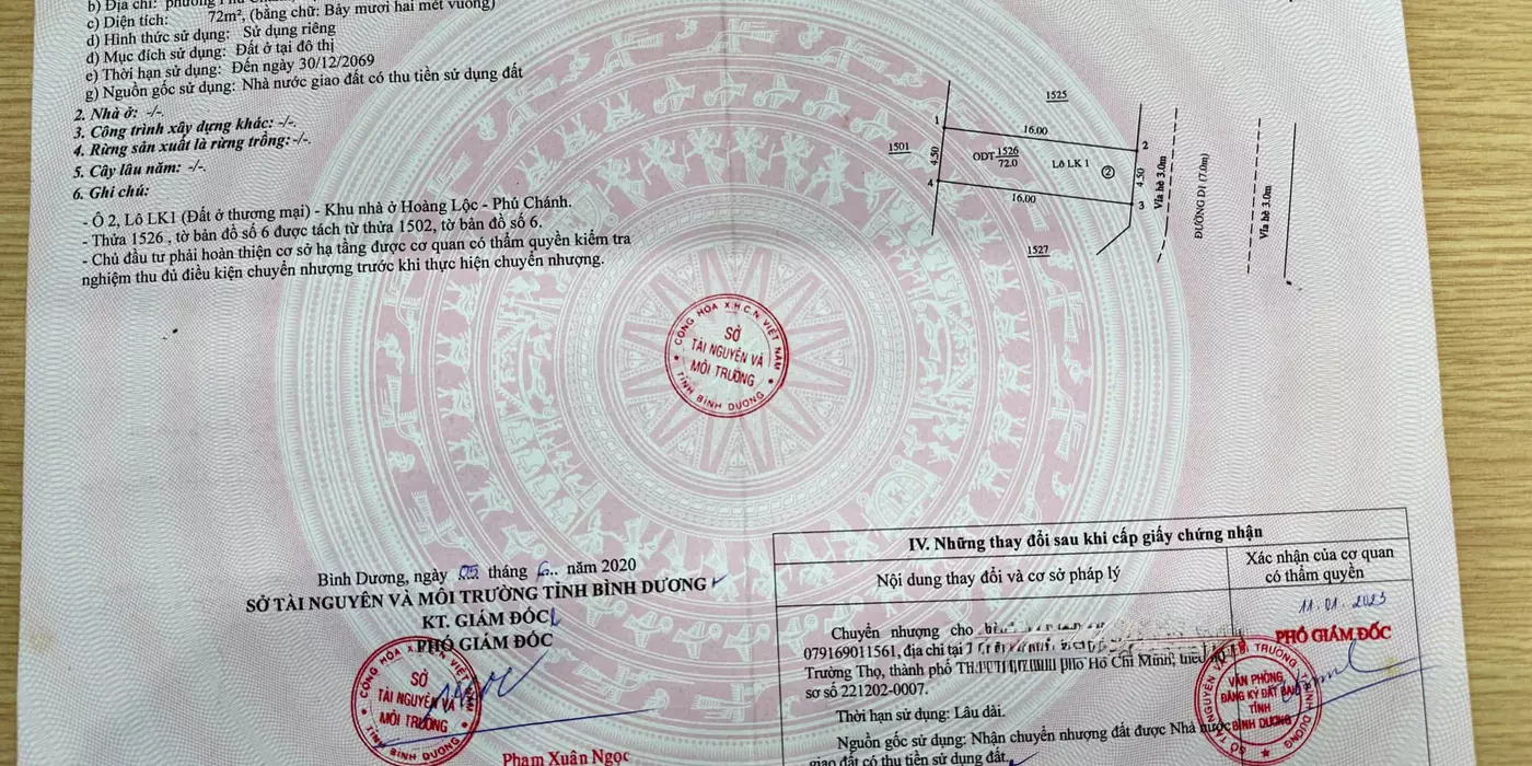 Đất Phú Chánh Thành Phố TÂN UYÊN Cách đường Huỳnh Văn Lũy khoảng 30m