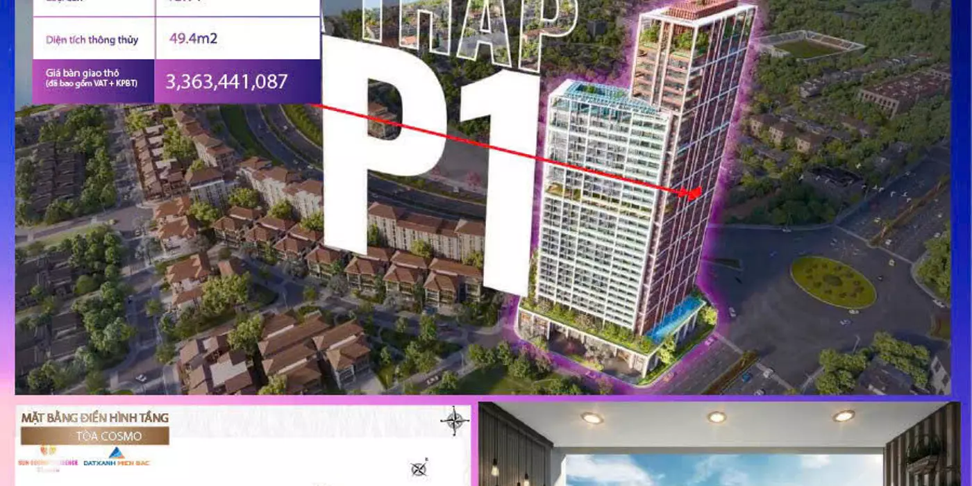 Cần bán sang nhượng lại Căn Hộ COSMO SUNGROUP, Tầng 20, View Bán Đảo Sơn Trà.