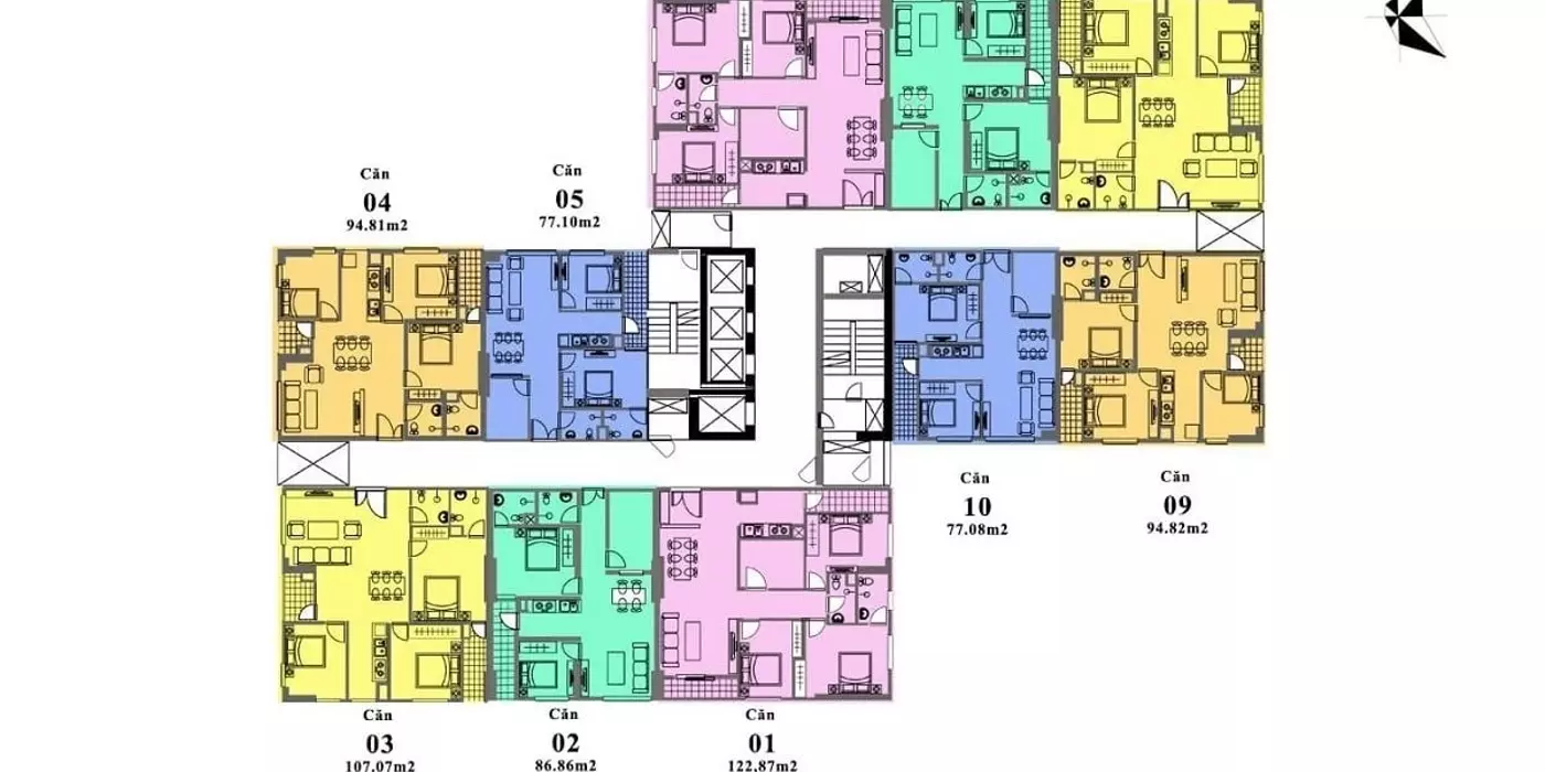 Bán suất ngoại giao chung cư X2 Đại Kim dt TỪ 77m2 đến 122m2 3 phòng ngủ giá chỉ từ 41tr/m2