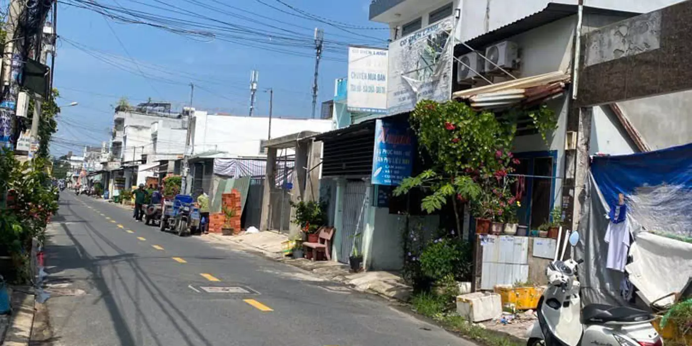 Đất trống (6.8x23) Mặt tiền nhựa 12m Hiệp Thành 6, Quận 12 (Gần chợ Hiệp Thành)