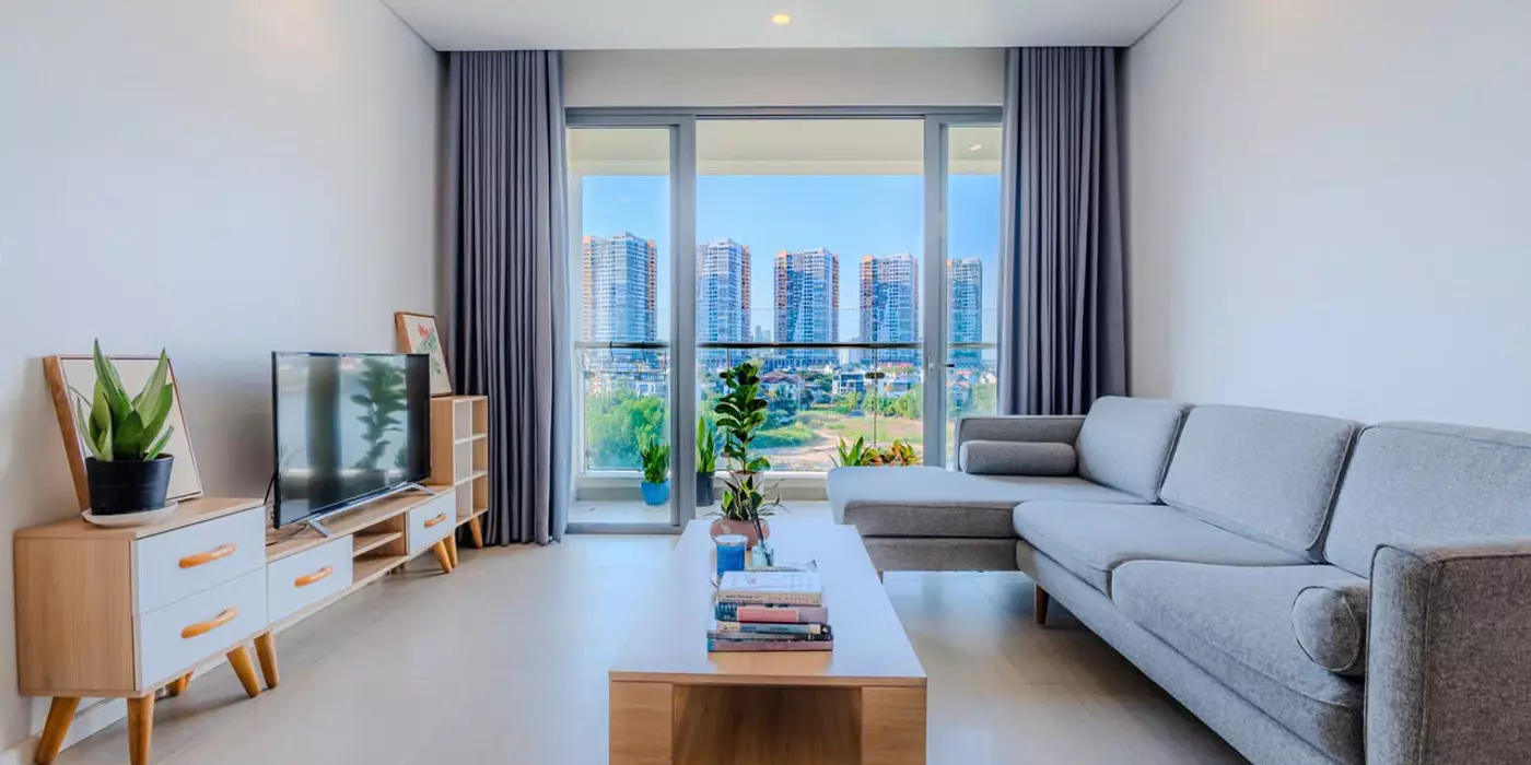 2 phòng ngủ view sông - 72m² - full nôi thất - giá cho thuê chỉ 25tr/tháng