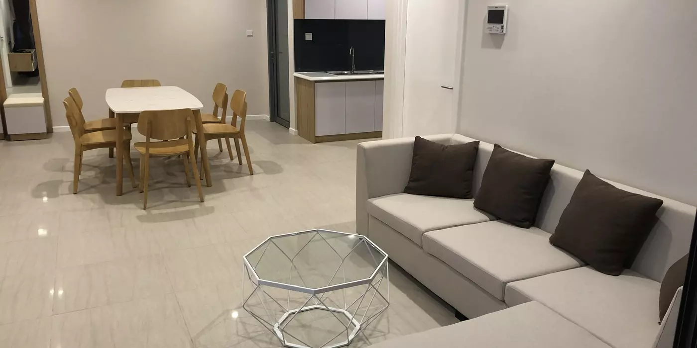 Gỏi hàng chuyên cho thuê căn hộ 2PN + 2WC, nội thất đầy đủ tại Đảo Kim Cương