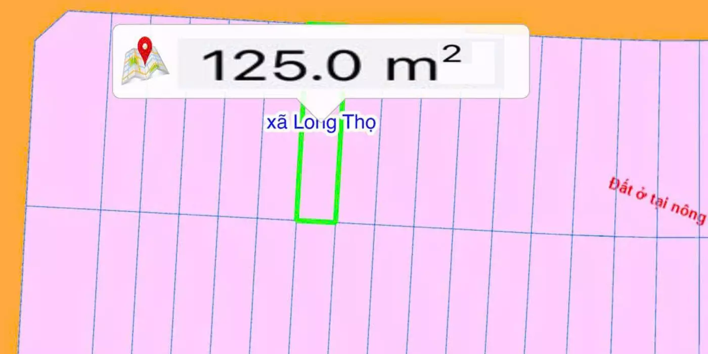 Bán đất Long Thọ, 125m², full thổ cư, mặt tiền đường lớn, 1/ Hùng Vương – Giá 3,2 tỷ